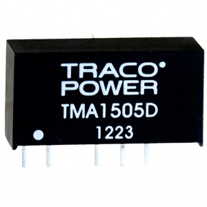TMA 1505D, Преобразователь DC-DC на печатную плату вход 15В двуполярный выход 5В/-5В 0.1A/-0.1A 1Вт 5-Pin SIP