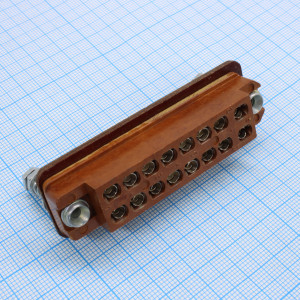 РП14-16-Л розетка, Соединитель  низкочастотный, прямоугольный, внутреннего монтажа