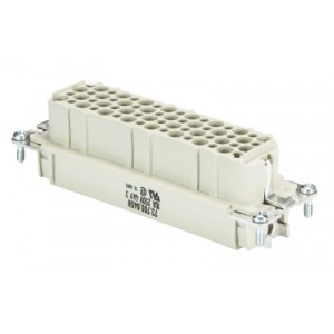 Розеточная контактная вставка 73.700.6458.0, Розеточная контактная вставка, обжимная фиксация, 64 полюса + PE, типоразмер 24B, 250V, 10A, (обжимные контакты поставляются отдельно)