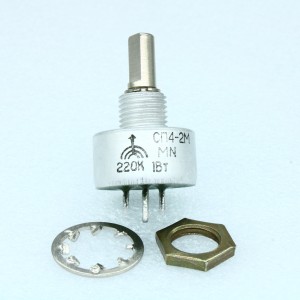 СП4-2Ма 1 А 3-20   220К, Резистор переменный подстроечный непроволочный 220кОм 1Вт