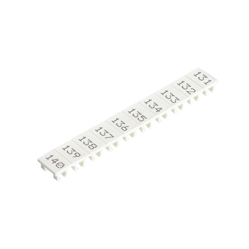 Изображение товара Шильдик маркировочный 9705A/8/10B 131-140 белый 8 мм 10 шт