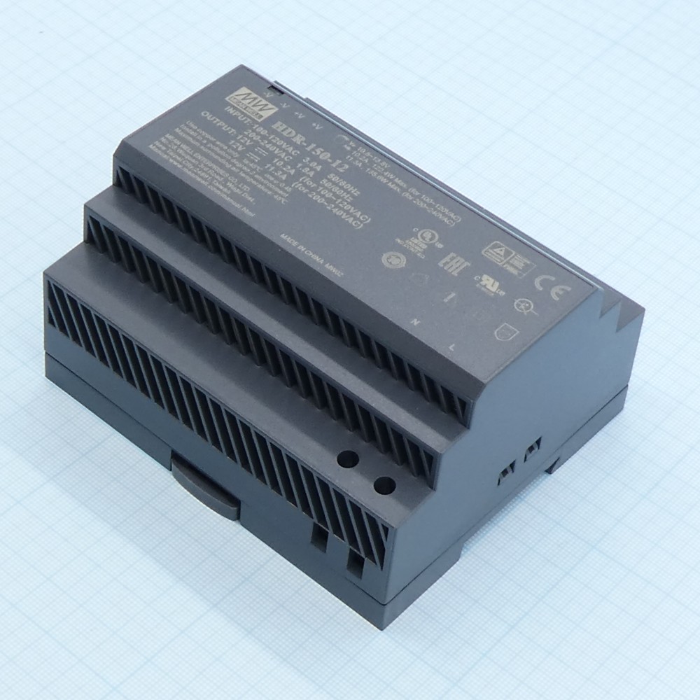 Изображение товара Компактный источник питания HDR-150-12 на DIN-рейку MEAN WELL 135,6 Вт