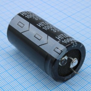 EHP103M35BA, Конденсатор алюминиевый электролитический 10000мкФ 35В ±20% (25 X 45мм) защелкиваемые выводы 10мм 3960мА 2000час 105°С россыпь