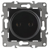 12-2105-06 Розетка 2P, 16A-250В, IP20, 2, чёрный (10/100/3200) Б0018259