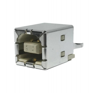 5787834-2, USB-коннектор USB 4P вертикальный тип B