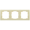 РГ-3-БК Рамка 3 мест. гориз. BOLERO кремовый EMB30-K33