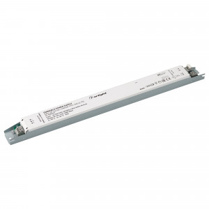 Блок питания ARV-SP-24100-LINEAR-PFC-DALI2-PD (24V, 4.2A, 100W) 025596(2), Диммируемый источник напряжения по протоколу DALI 2.0 и функцией PUSH DIM с гальванической развязкой для светодиодных изделий. Входное напряжение 220-240 VAC. Выходные параметры: 24 В, 4,2 А, 100 Вт. Встроенный PFC >0,95. Негерметичный алюминиевый корпус