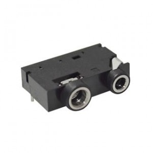 SJD1-3201-54, Телефонные разъемы audio jack, 2.5/3.5 mm , rt, dual stereo, through hole, 3 switches