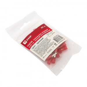 Наконечник штыревой плоский изолированный НШПИ 0.25-1.5 (уп 50шт) PROxima nshpi-0.25-1.5