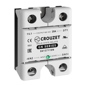 84137110N, Твердотельные реле - Промышленного монтажа Single Phase, Panel Mount, 25A, IN 4-32 VDC, OUT 660 VAC, Zero Cross