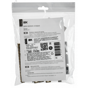 TEKFOR Шина N ноль неизолированная на универсальном держателе 8х12-12-С IEK TF-NN20-12-DL-K07