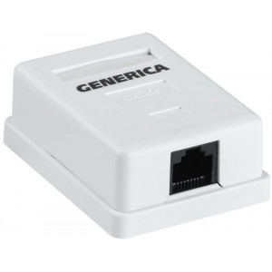 Розетка компьютерная 1-м ОП RJ45 кат.5E UTP CS2-1C5EU-12-G