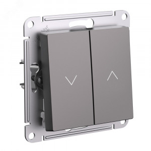 ATLASDESIGN 2-клавишный ВЫКЛЮЧАТЕЛЬ ЖАЛЮЗИ, 10А, мех., МОККО ATN000619