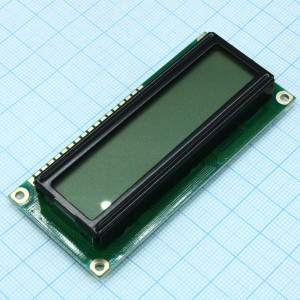 WH1602B-CFH-CT#, ЖКИ знакосинтезирующий 16 x 2, FSTN Позитивный/прозрачно-отражающий светодиодная подсветка 3х-цветн., размеры 80x36 мм, видимая область 66x16 мм, -20...70°C