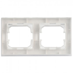 BRITE Рамка 2-местная IP44 РУ-2-БрАБ-44 арктический белый IEK BR-M22-44-K91