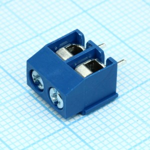 DG126-5.0-02P-12-00A(H), Винтовой клеммный блок c рельефной обоймой, 2 контакта. Серия DG125-5.0