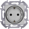 Розетка 1-м СП Inspiria 16А IP20 250В 2P+E защ. шторки немецк. стандарт механизм алюм. Leg 673732