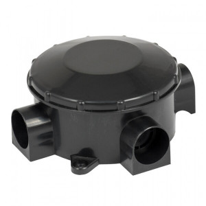 Коробка распределительная КМР-040-040б трехрожковая черная (70х35) PROxima plc-kmr-040-040b