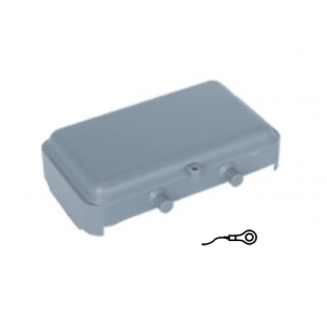 Защитная крышка H10B-PC2-4P-NT, Защитная крышка, типоразмер 10B, без уплотнителя, без защелок (упоры для двух защелок), с удерживающей стропой от утери с кольцевым наконечником, материал корпуса: пластик