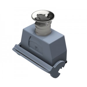 Крышка разъема 71.372.1635.3, Крышка разъема на кабель, типоразмер 16B, с уплотнителем, 1 кабельный ввод M25x1,5, с разгрузкой на изгиб, IP54, с верхним расположением, с одной защелкой, материал корпуса: алюминиевый сплав