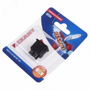 Выключатель клавишный 250В 6А (4с) ON-OFF красн. с подсветкой Mini (RWB-207 SC-768) блист. 06-0300-A