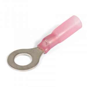 Наконечник кабельный кольцевой изолированный НКИ-Т 1.5-6 серия ПРОФИ, Наконечник кабельный кольцевой изолированный с термоусаживаемой манжетой, сечение 0.25-1.5мм2 под М6