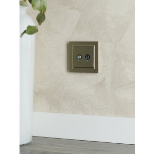 BRITE Розетка двойная TV+SAT РТВ/РСп12-БрШ шампань BR-AF20-O-K37