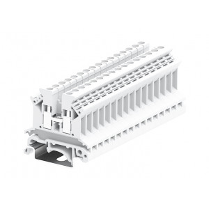Проходная клемма 302908, Проходная клемма, тип фиксации провода: винтовой, номинальное сечение: 2,5 мм кв., 24A, 800V, ширина: 6,1 мм, цвет: белый, тип монтажа: DIN35