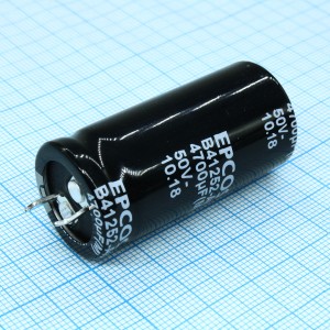 B41252A6478M000, Конденсатор алюминиевый электролитический 4700мкФ 50В ±20% (22 X 45мм) защелкиваемые выводы 10мм 2810мА 2000час 105°С россыпь