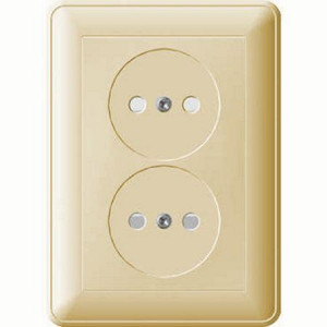 Розетка 2-м СП W59 16А IP20 без заземл. защ. шторки сл. кость SE RS16-254-28