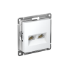Розетка компьютерная 2-м AtlasDesign RJ45 кат.5E механизм бел. SE ATN000185