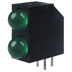 L-73EB/2GDA, Светодиодный модуль 2LEDх4,8мм/зеленый/565нм/5-20мкд/60°