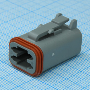 DT06-4S-001, Корпус разъема 4 контакта монтаж на кабель автомобильного применения