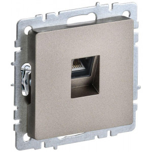 Розетка компьютерная СП RJ45 кат.5E BRITE РК10-БрШ шампань BR-K10-1-K37