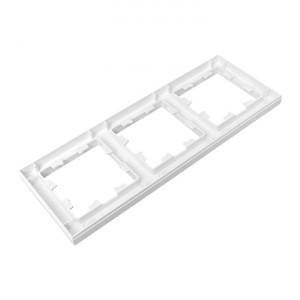 3 - местная рамка, белая, пластик Эпика EKF UP1-FPW-03