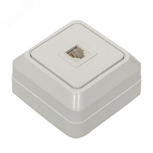 Розетка Phone 1-мест. бел. Рим EKF PROxima