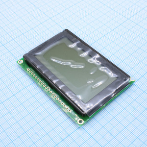 WG12864B-TFH-V#N, ЖКИ графич, 128 x 64, FSTN Positive/Transfl, подсв. LED, драйвер NT7107C, VDD = 5V, 6 o`cl, -20...+70C