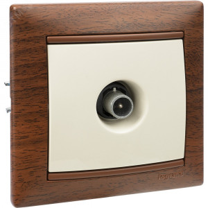 VALENA Розетка телевизионная TV звезда в рамку слоновая кость 1.5дБ 774329