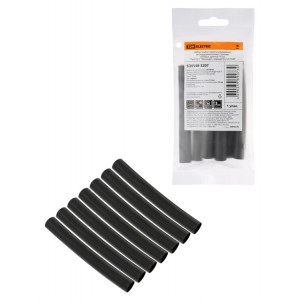 Набор трубок термоусаживаемых, клеевых "Моноцвет, черный 9,5/3,0 TDM" SQ0548-3207