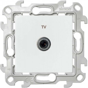 Розетка телевизионная одиночная TV СП 24 IP20 механизм бел. 2450477-030, Розетка TV одиночная, S24, белый