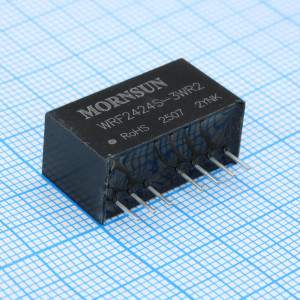 WRF2424S-3WR2, Преобразователь DC/DC на печатную плату вход 24В, выход 24В, 125мА (ТНТ)