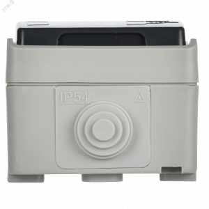 Розетка 1-м ОП Форс РСб20-3-ФСр 16А IP54 с заземл. с крышкой сер. IEK ERS12-K03-16-54-DC