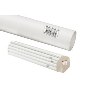 Труба гладкая жесткая ПВХ d 16 (104 м) длина 2 м индивид. штрихкод, белая SQ0404-0031