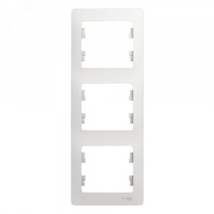 Рамка 3-м Glossa вертикал. бел. SE GSL000107