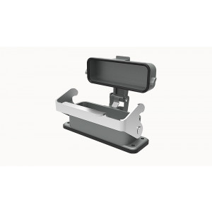 Открытое основание разъема D16A-BK-1L-CV, Основание разъема на панель, открытое, типоразмер 16A, без уплотнителя, с одной защелкой, с защитной крышкой, материал корпуса: алюминиевый сплав