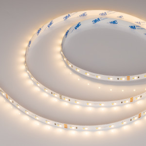 Лента RT-A120-10mm 24V White-MIX (9.6 W/m, IP20, 3528, 5m) 025211(2), 2-х канальная cветодиодная лента RT-A120, открытая с изменяемой цв.температурой. Светодиоды 3528, 120 шт/м (600 шт на 5 м), белая плата, ширина 10 мм, скотч 3M. Цвет MIX БЕЛЫЙ 6000 K + ТЁПЛЫЙ 2700 K, цветопередача CRI >90, угол 120°. Питание 24V, мощность