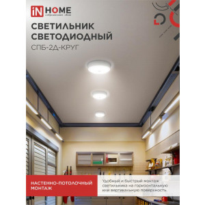 Светильник светодиодный СПБ-2Д-КРУГ 24Вт 230В 4000К 1700лм 310мм с датчиком бел. 4690612020716