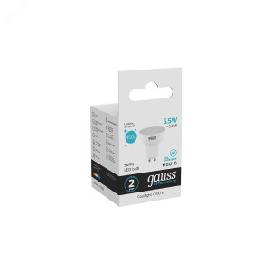 Лампа светодиодная Elementary 5.5Вт MR16 софит 4100К нейтр. бел. GU10 450лм 13626