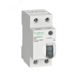 City9 Set Селективный выключатель дифференциального тока (ВДТ/УЗО) 63А 2P 100мА A-S 230В C9R76263