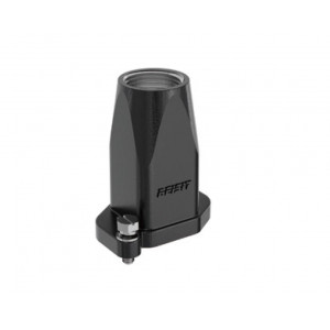 Крышка разъема HPR3A-TO-2B-M20, Крышка разъема на кабель, типоразмер 3A, без уплотнителя, 1 отверстие с резьбой для кабельных вводов M20x1,5, с верхним расположением, винтовая фиксация разъемного соединения, материал корпуса: алюминиевый сплав